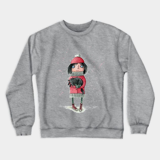 Rotkäppchen liebt den Wolf - Little Red Riding Hood Loves The Wolf Crewneck Sweatshirt by JunieMond